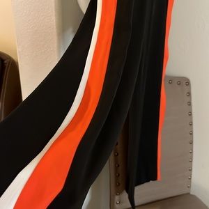 #183INA Black Pants,Strip details,palazzo size S